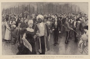 Vzpomínkové slavnosti ve městě, primátor zahajující Diamantový jubilejní ples v Guildhall
